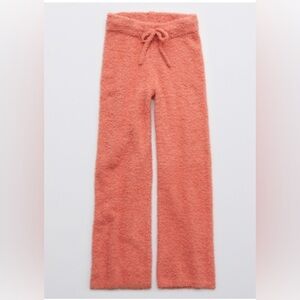 Aerie Pink Cozy Pajama Pants Relaxed Fit